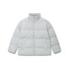 Levis FW22 Solid Color Stand Collar Zipper Long Sleeve Down Jacket Unisex Outerwear Gray White A5167-0001