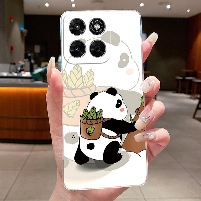 Phone Case For Motorola Moto G67 / Moto G77 Capa Coque Butterfly Bow Protective Casing Transparent Soft Silicone TPU Cover Funda
