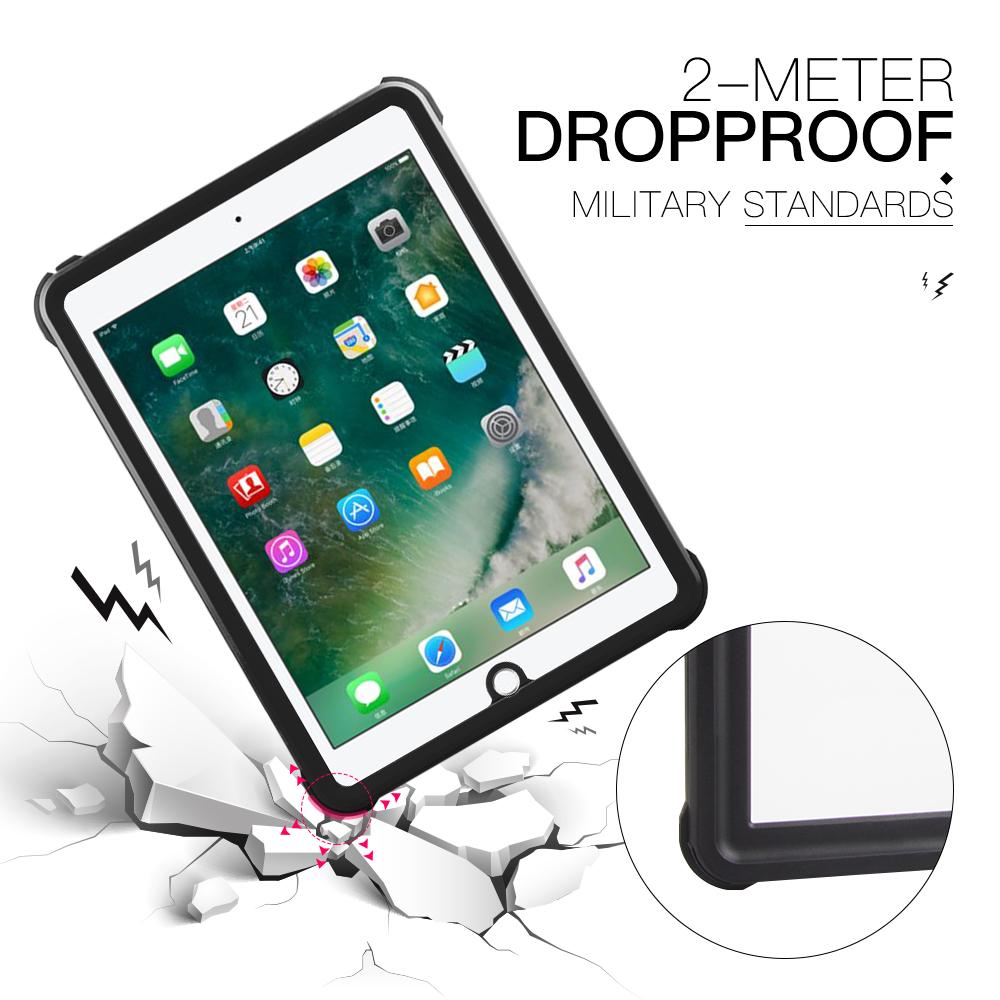 Водонепроницаемый чехол-кейс IP68 для Apple iPad 9.7 Air 3 Pro 10.5 со встроенной защитой экрана, водостойкий, с подставкой и ремешком
