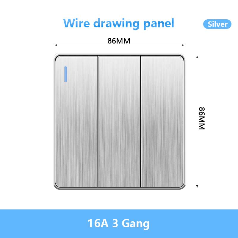 86 Тип британский стандарт настенный выключатель света 16A матовая панель ВКЛ ВЫКЛ домашний выключатель питания клавишный 1/2/3/4 Gang 1/2Way