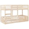 VidaXL Bunk Bed 90x190 Cm Solid Pine Wood, Low Bunk Bed Frame, Bedroom Furniture, Bed Frame 3308592