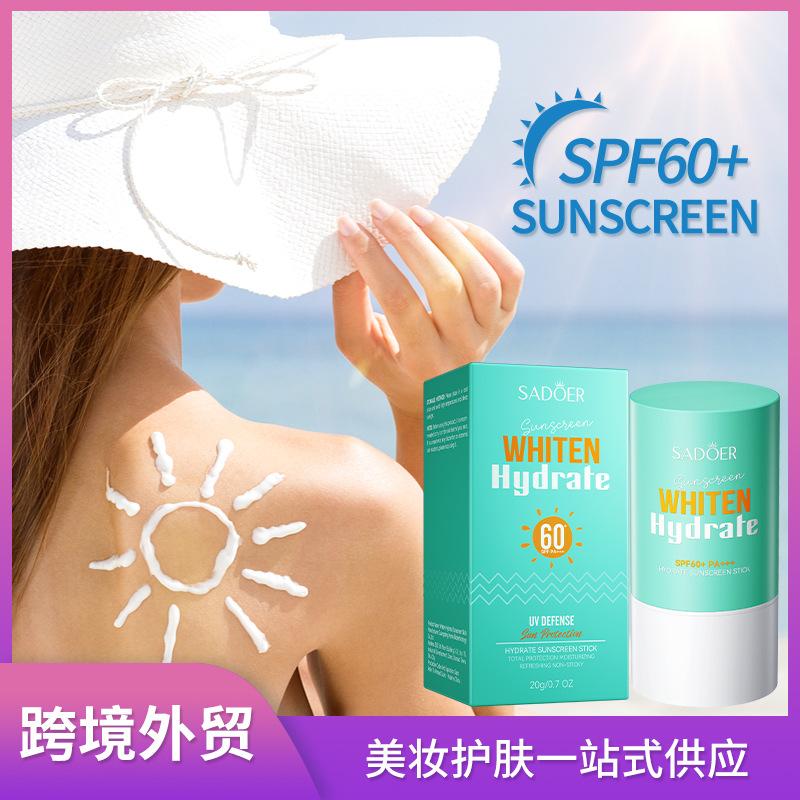 SPF60 PA+++ Sunscreen Stick UV Protection Sun Block Moisturizing Refreshing Non Sticky Face Sun Care
