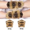 Riveted PU Leather Wrist Bracers Adjustable Size Cuff Bracelet Fashionable Wrist Guards Music Festival Accessories