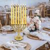 Elegant Hanukkah Menorah Candle Holder with 7 Branches for Festive Decor