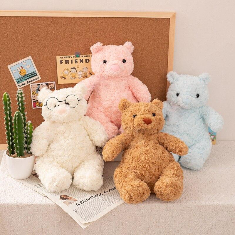 1pc 40cm Adorable Cartoon Teddy Bear Plush Toys Stuffed Soft Animals Dressing Up Doll For Girls Kids Room Decor Birthday Gifts