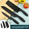 Stainless Steel Black Blade Three Piece Knife Set Japanese Multipurpose Chef Knife Cooking Tool