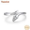 Tancise Classic 925 Sterling Silver Zircon Ring Ladies Jewelry Wedding Promise Party Gift