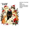 Winter Holiday Window Art Cat Christmas Static Cling Decal, Waterproof PVC Festive Sticker, Party Decorations Easy Apply Decorative for Home