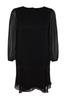 Women's Style Plus Size Dress Black Mini Woven Dress