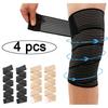 4 PCS Elastic Knee Wraps – Self-Adhesive Compression Bandage for Knee, Ankle, Wrist, and Joint Support