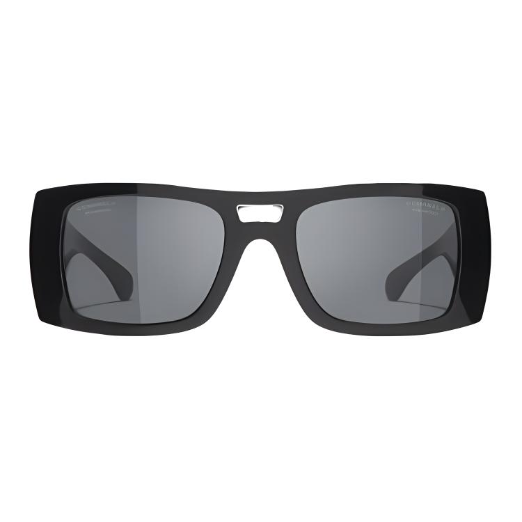Chanel Logo Arm Acetate Pilot Sunglasses Unisex sunglasses Black A71675X02016S2228