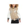 Color Block Letter Print Casual Knit Jacket Kids Jackets Khaki FV3042-247