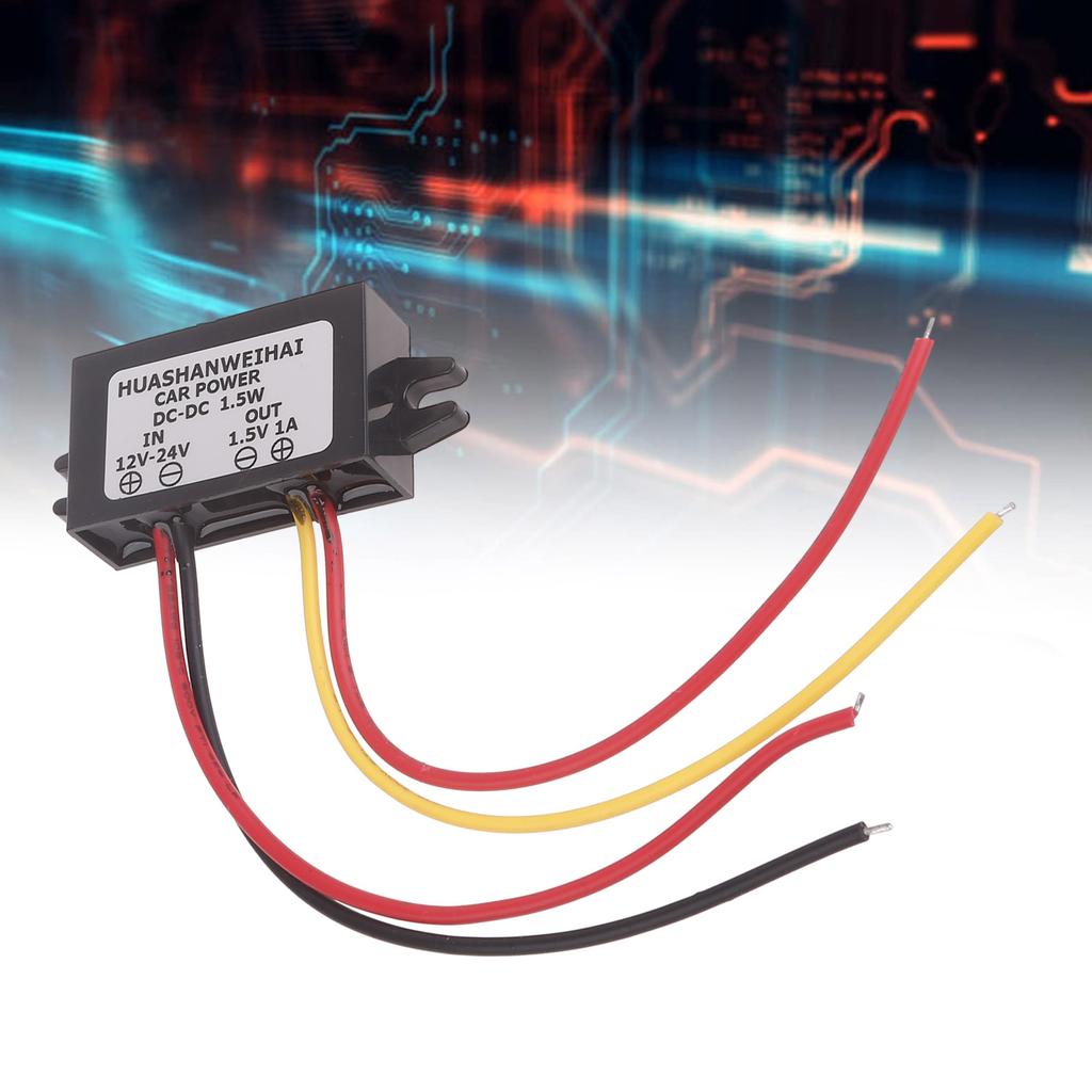 Водонепроницаемый модуль понижающего напряжения 12~24 В до 1,5 В 1 А для электроники 1,5 В, часов и термометров