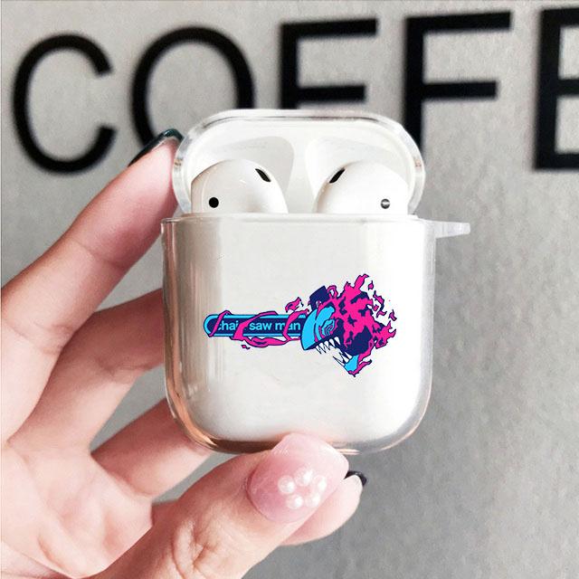 Чехол для Airpods с изображением бензопилы, мягкий защитный чехол для Airpods 1 2 3 Pro, милый мультяшный чехол Pochita Power для AirPods, чехлы в виде ракушки