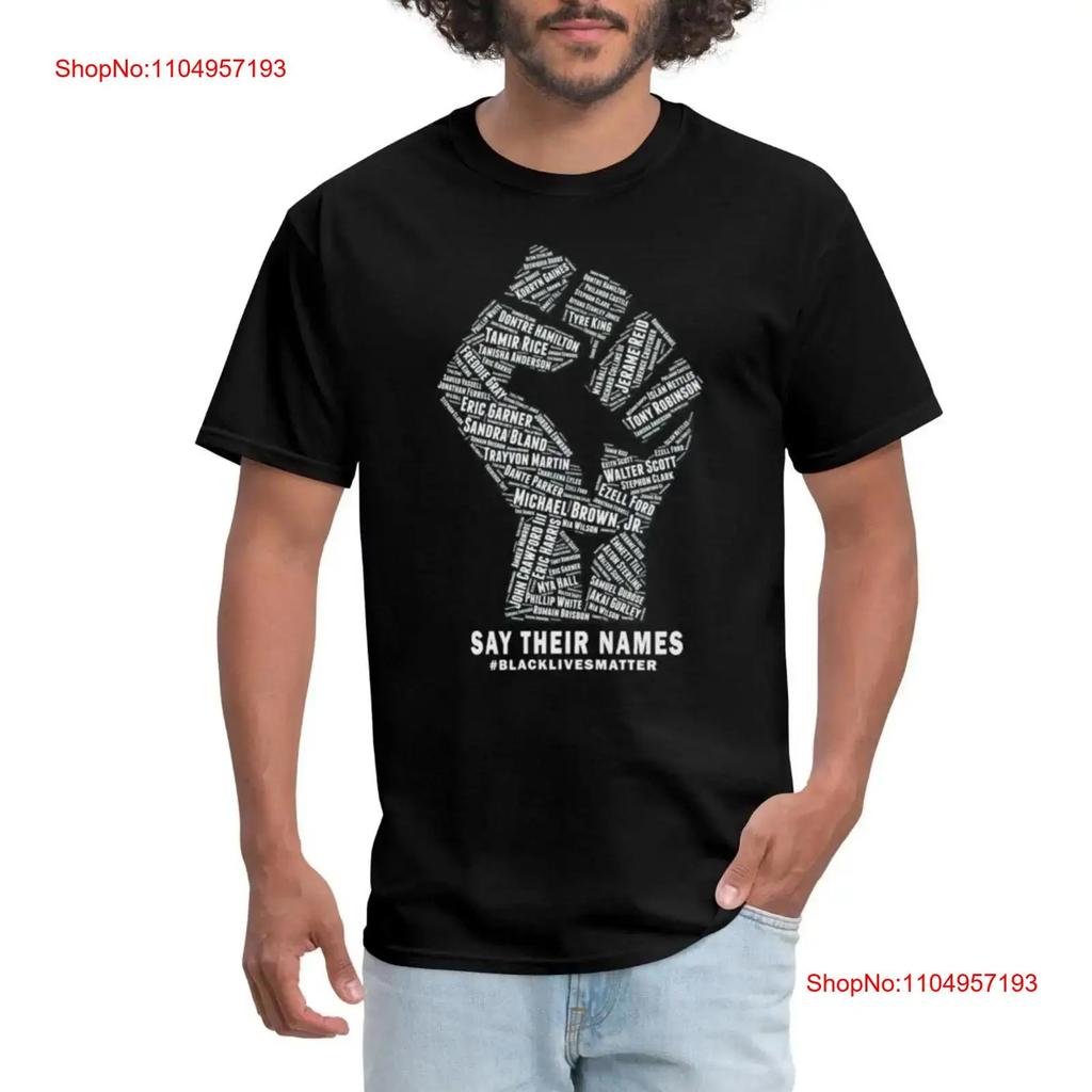 Назови их имена Black Lives Matter BLM Мужская футболка винтажная стиранная дизайнерская одежда мода немного универсальная с принтом