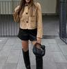 Available: Women's European and American Style Double-Breasted Faux Suede Long Coat with Collar and Long Sleeves