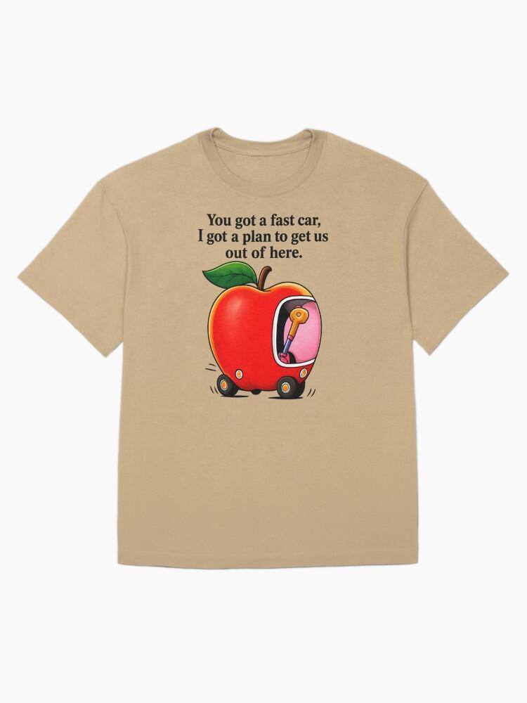 Футболка Comfort Colors с дизайном "Быстрая машина, Apple Car", с цитатой Трейси Чепмен, оверсайз