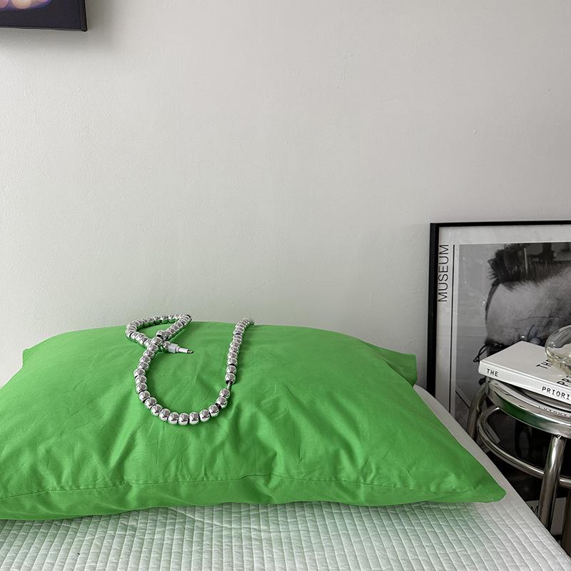 Наволочка из чистого хлопка в полоску, однотонная (Цельный кусок)