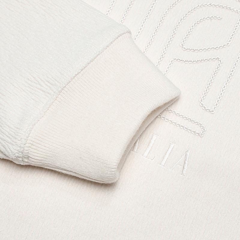 Fila Белая серия Повседневный Удобный Вязаный Пуловер С Длинным Рукавом Толстовка Женская толстовка Ледяной Белый F11W513201F-IV