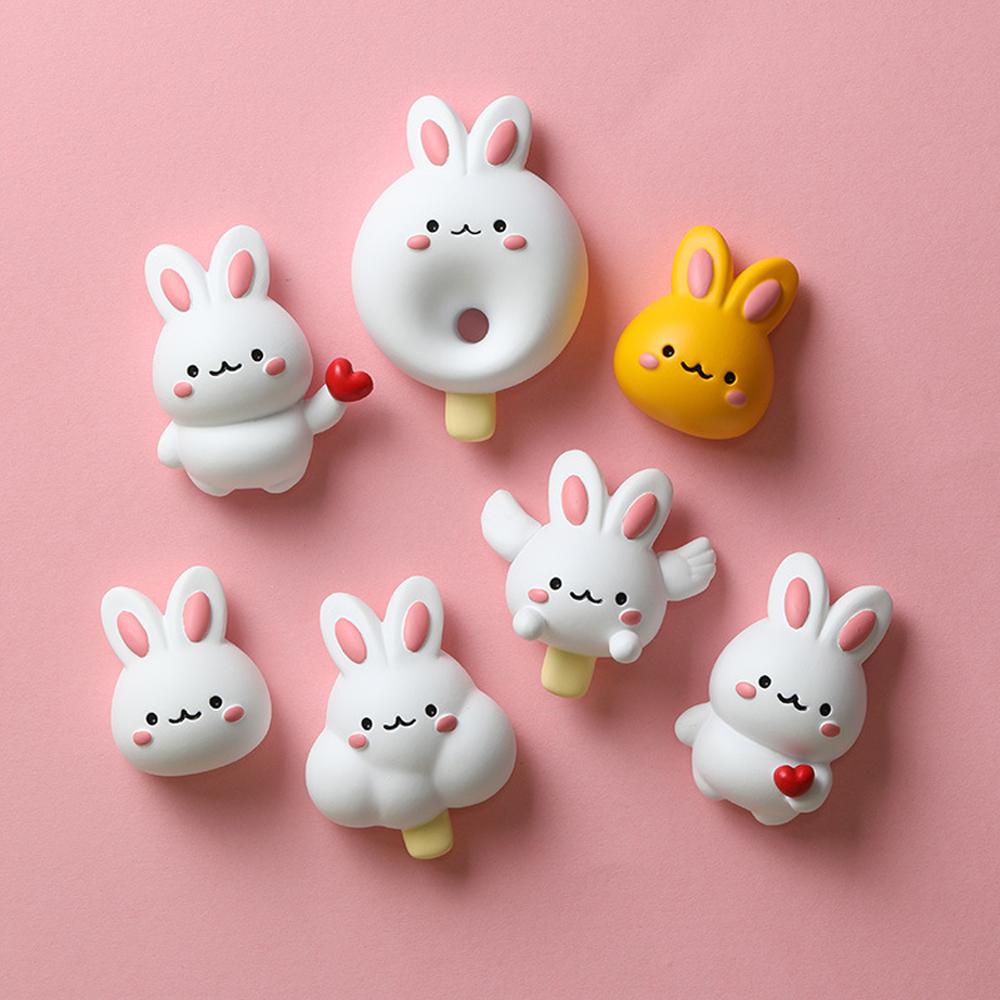 Bunny Magnetic Fridge Sticker Creative DIY Resin Cartoon Cute Personality Design 3D Home Decorations Ornaments Various Styles