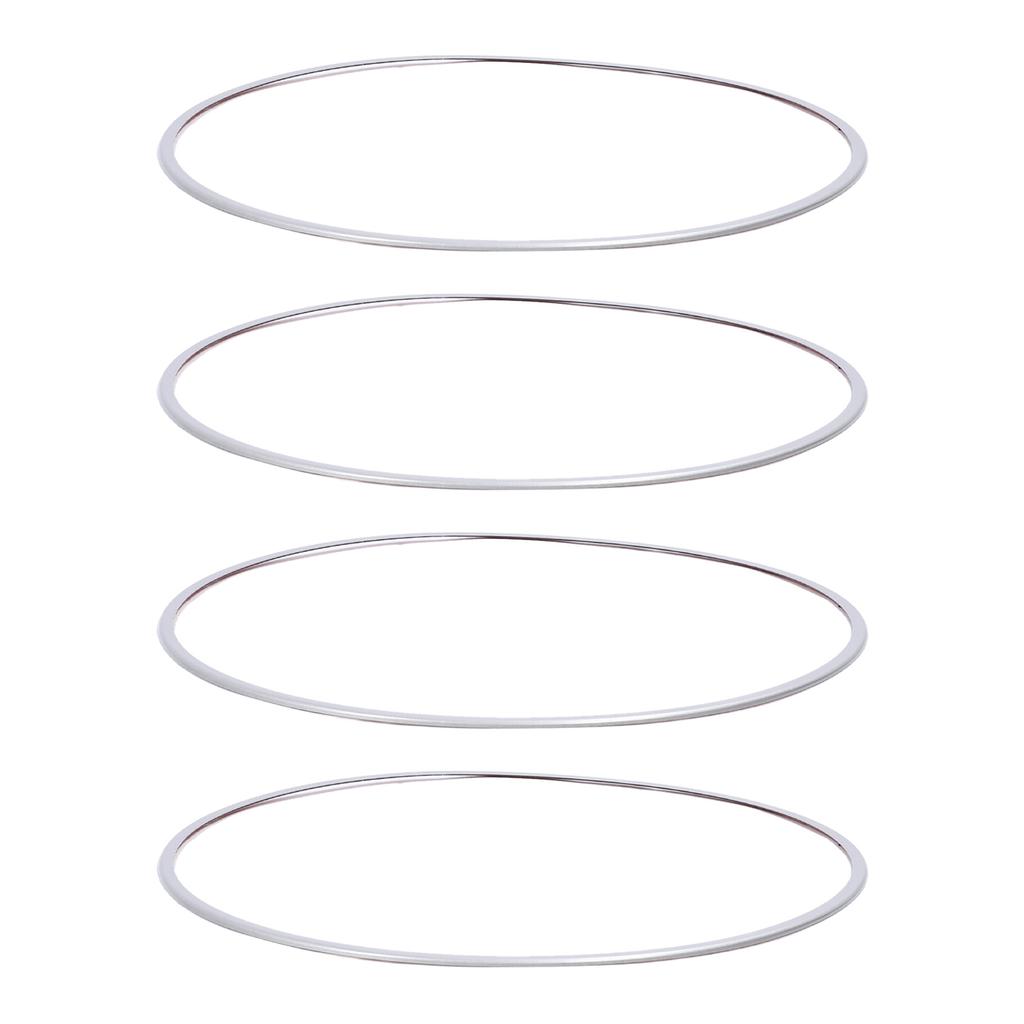 4pcs 21 Inch Wheel Rim Protectors Self Adhesive Aluminium Alloy Scratch Proof Wheel Rim Guard Silver