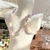 Колье из светло-фиолетового аметиста и жемчуга - Сказочная французская ключичная цепочка