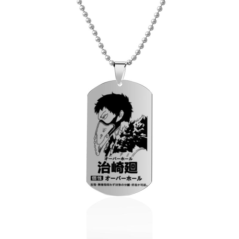 Anime Surroundings My Hero Academia Character Introduction Necklace Stainless Steel Dog Tag Pendant Men's Necklace KTJ