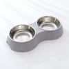 Double Pet Food Bowl Stainless Steel Drinkware Pet Drinking Food Dog Food Puppy Feeding Supplies Kitten Food Water Accessories A