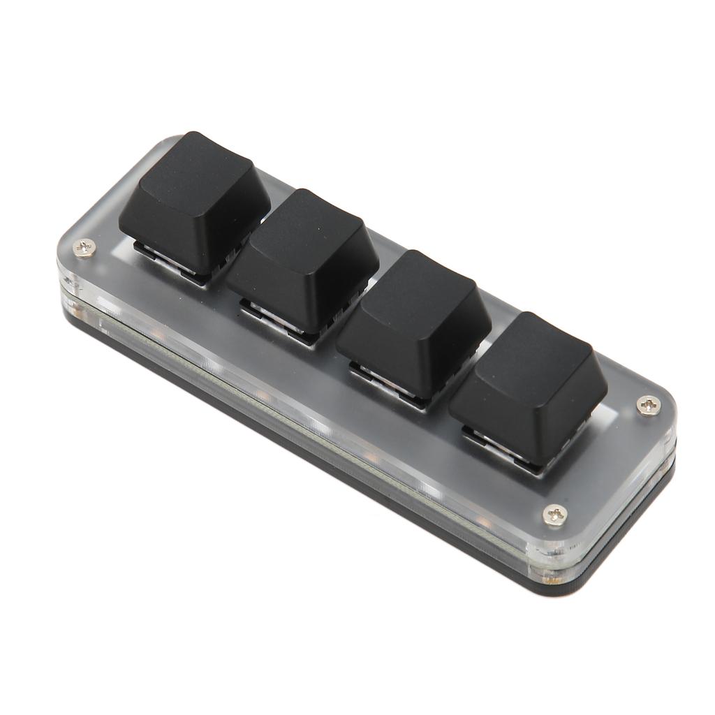 4 Fully Programmable Keys Mini Type C Wired One Handed Mechanical Keyboard for Windows