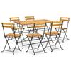 Dining Set - vidaXL - 7 Pcs - Solid Acacia Wood - Foldable - Weather-resistant