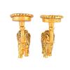 Elegant Metal Elephant Candle Holder Set of 2 - Perfect Home Decoration Diwali, Intricate Design Tealight Candle Holders for Office Decor Home Decor,