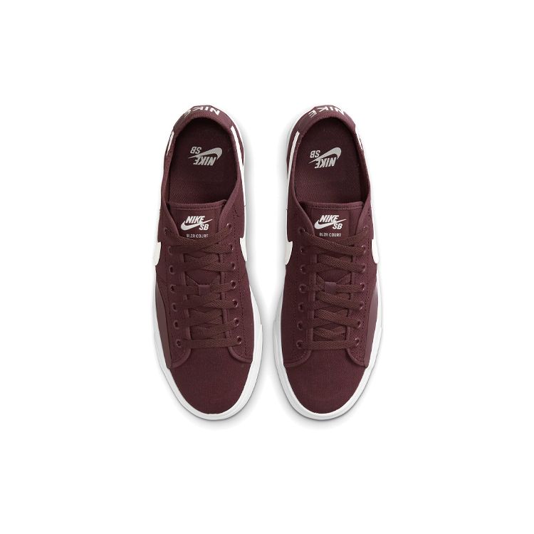 Nike Blazer Court SB Dark Wine Men Sneakers Red White Cashmere CV1658-601