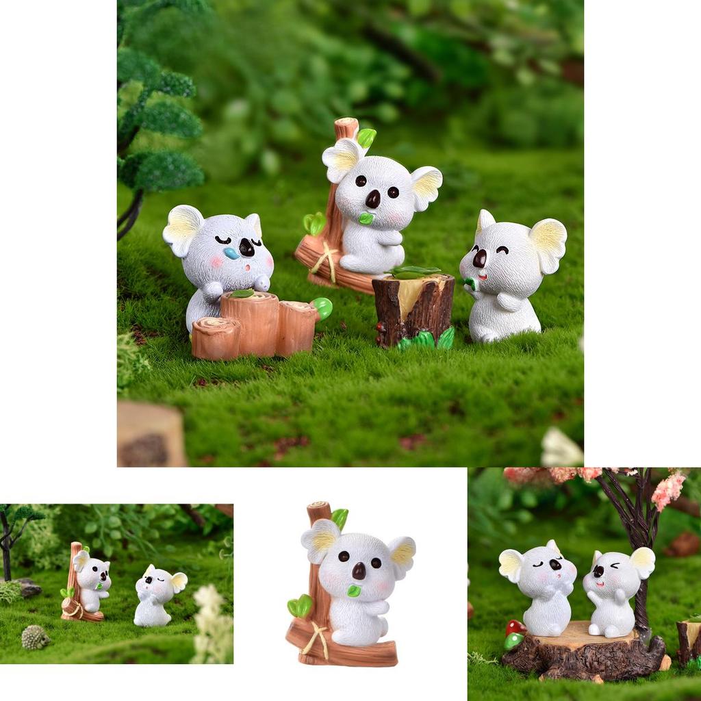 Cute Resin Koala Decoration Adorable Micro Landscape Garden Diy Crystal Ball Accessory