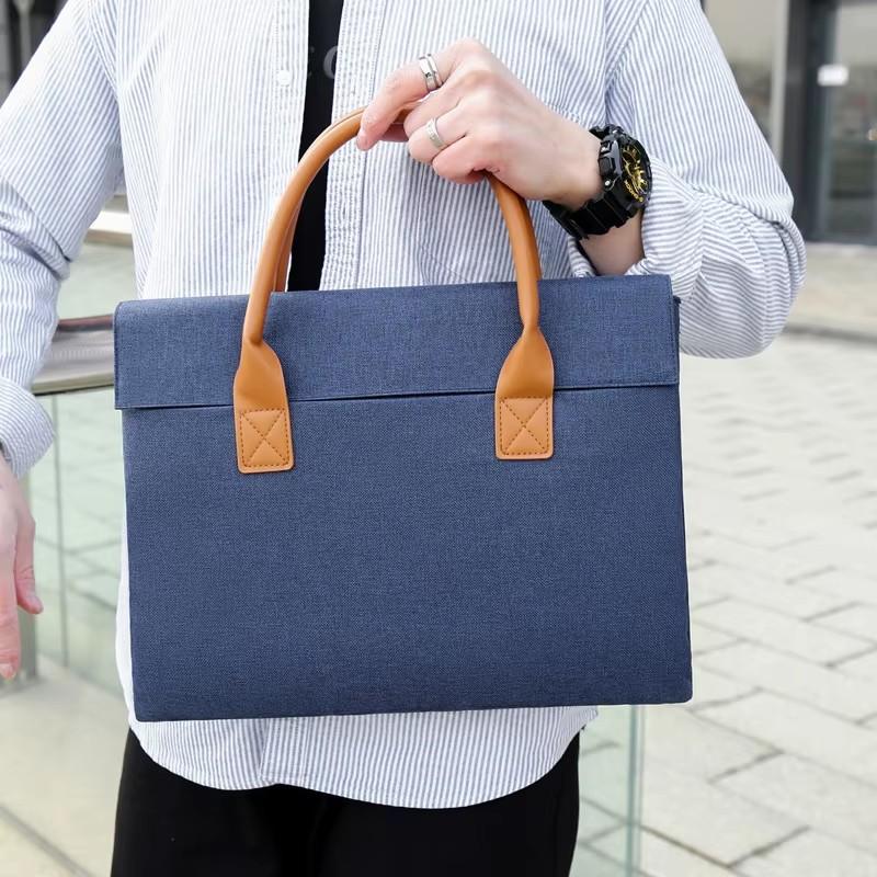 Minimalist Laptop Handbags 15.6 Inch Waterproof Notebook Briefcase For Women Men Oxford Business Bag