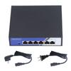 6 Port PoE Switch 1.2Gbps Ethernet Switch Unmanaged Plug and Play Metal Network Switch 100?240