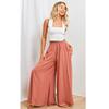 Summer Spring Women's Wide Leg Pants with Elastic Waistband Loose Casual Pants