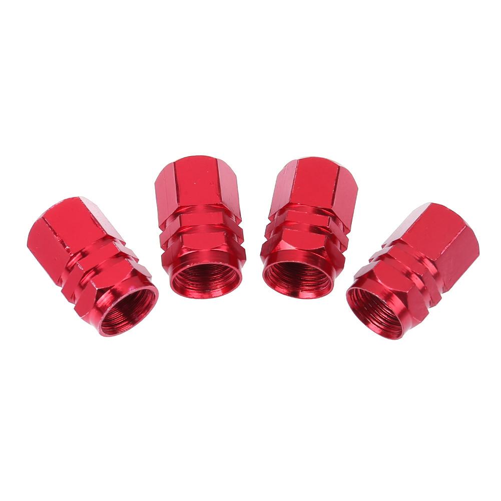 4 шт., воздушные колпачки для клапанов колес автомобиля из алюминиевого сплава, крышки штока