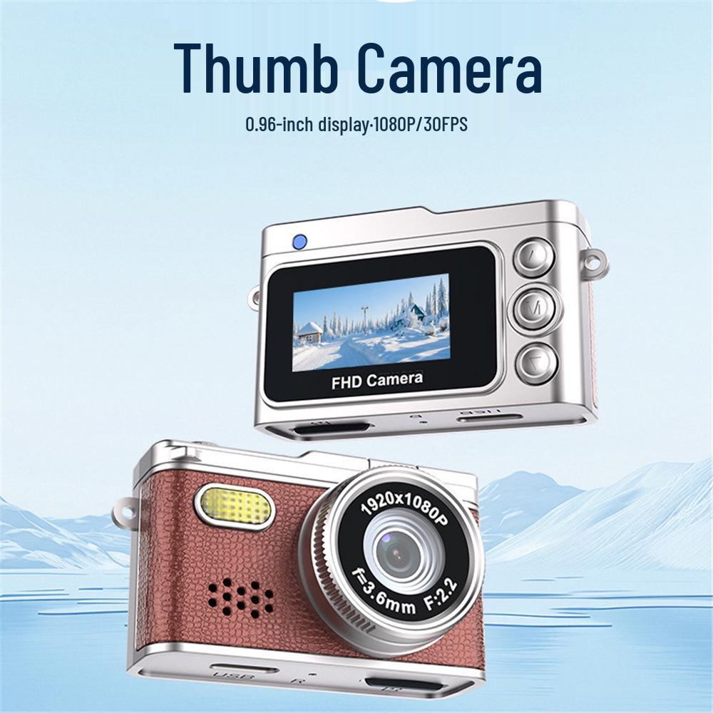 Retro Thumb Small HD CCD Digital Camera for Students: Portable Photo & Video Recorder