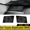 For Toyota Highlander Kluger XU70 2020-2022 2023 Stainless Car Front Dashboard Vent Sound Speaker Cover Panel Air Trims Stickers