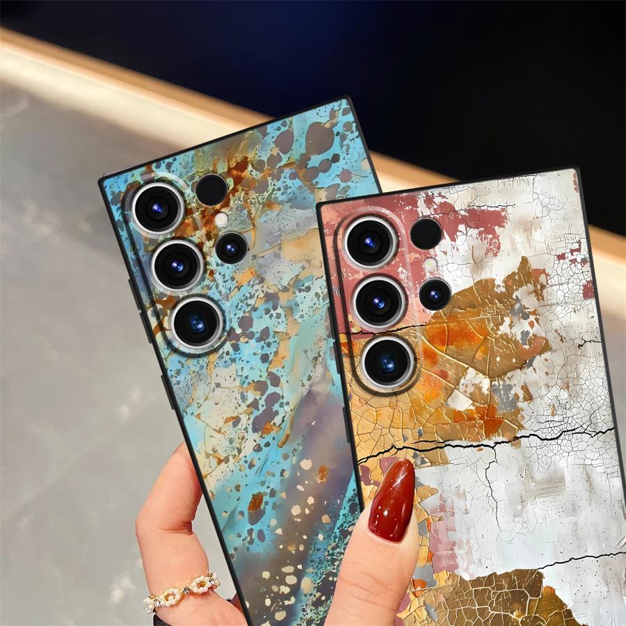 Чехол Funda для телефона Samsung Galaxy S21 S25 Ultra S9 S20 S22 S23 FE S24 Plus Ретро Следы ржавчины