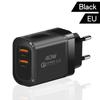 40 Вт USB-зарядное устройство Quick Charge 3.0 с двумя портами для быстрой зарядки iPhone, Samsung, Xiaomi, адаптер для быстрой зарядки мобильных телефонов, вилка ЕС и США