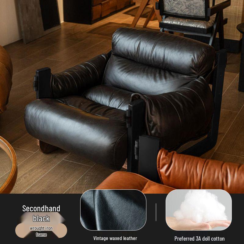 Дизайнерское кресло-диван с механизмом откидывания с острова Джерси для гостиной - Светлый люкс в ретро-стиле