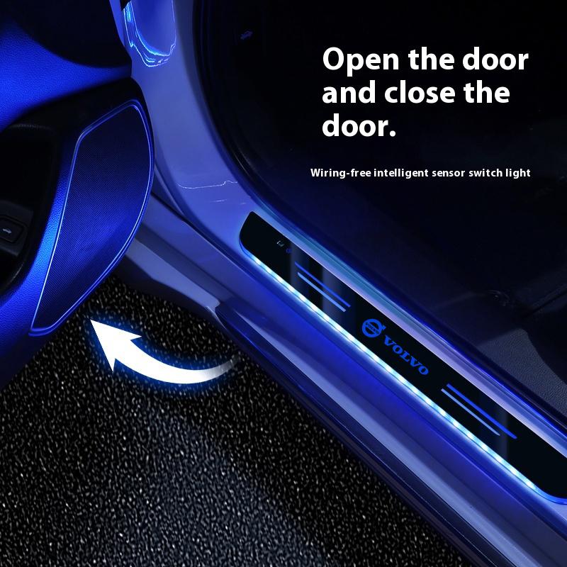 For Volvo Car Wireless LED Threshold Light Accessories For Volvo XC40 XC60 XC70 XC90 C30 C70 S40 S60 S80 S90 V40 V50 V60 V70 V90 HL9