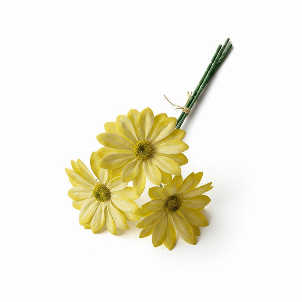 3PCS/Bundle Multicolor Daisy Artificial Flower 3D Printed Floral Arrangement Simulation Flower Chrysanthemum Photo Props