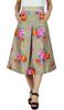 WomenPrinted Midi Skirt Box Pleat Skirt With Pockets Trendy Chic