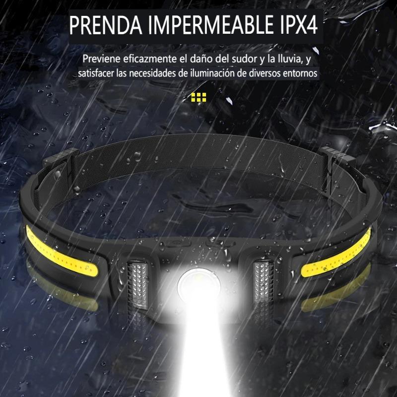 Мощный светодиодный налобный фонарь COB 3000LM, индукционный налобный фонарь, силиконовый, USB-C, перезаряжаемый, для кемпинга, рыбалки