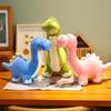 Popular Cute Cartoon Dinosaur Plush Toy Round Roll Doll Children's Soft Stuffed Pillow Birthday Gift Kawaii Decorative Ornament