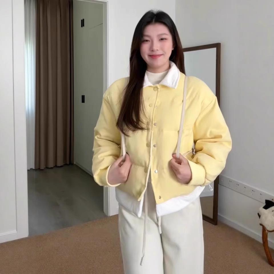 Зимняя вышитая куртка-обманка из двух частей, короткая, с хлопковой подкладкой