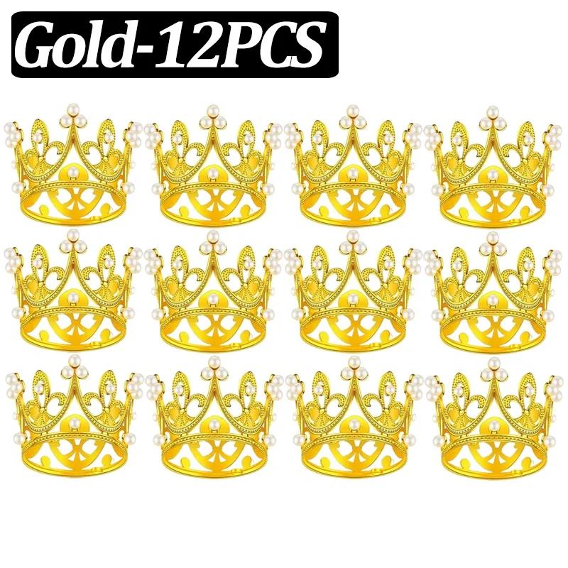 20/1 шт. Мини-корона, украшение для торта, принцесса, топпер, детская жемчужная тиара, украшение для свадебного торта на день рождения, вечеринку, украшение для торта