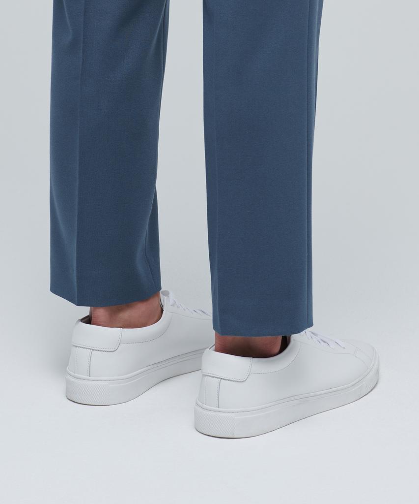 MUSINSA STANDARD Lightweight Tapered Hidden Banding Crop Slacks [Dusty Blue]